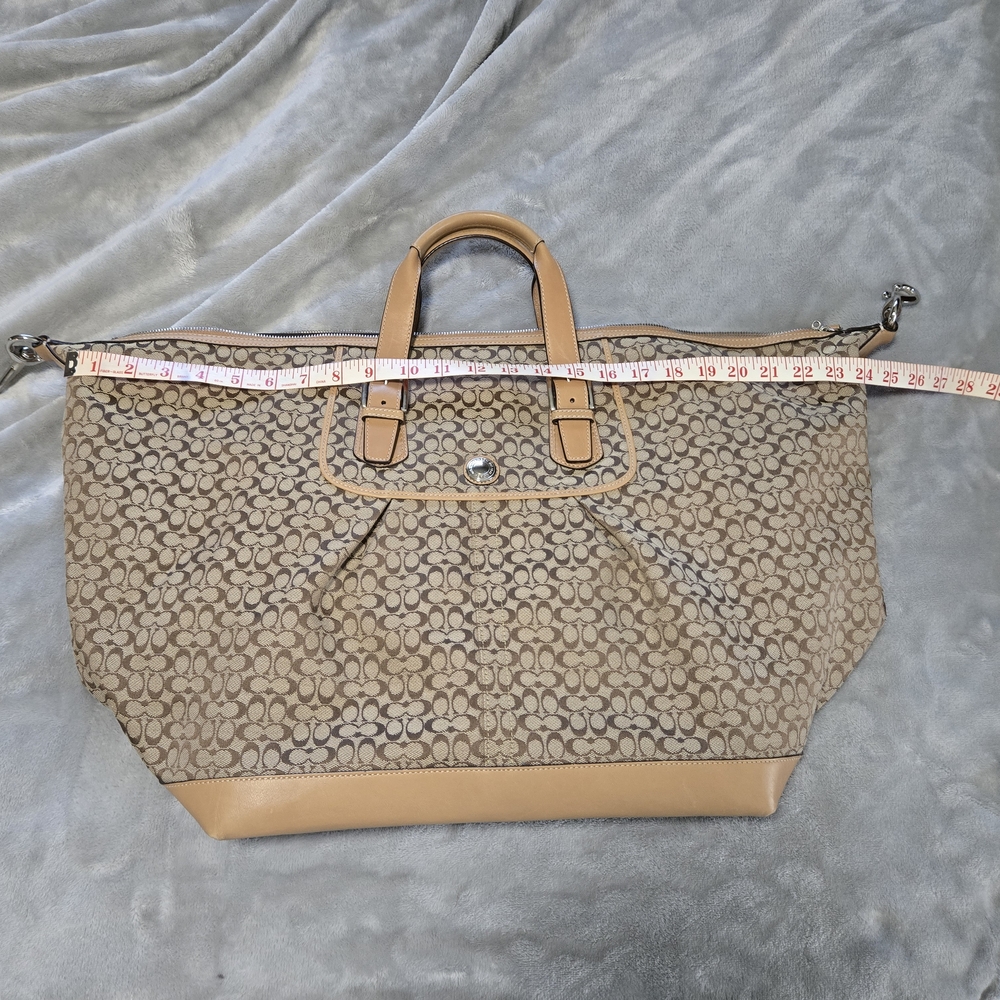 Coach Signature Monogram VOYAGER Travel Tote Bag